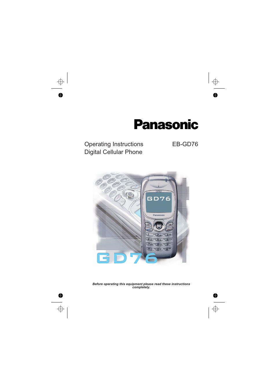 Panasonic GD76 User Manual | 84 pages