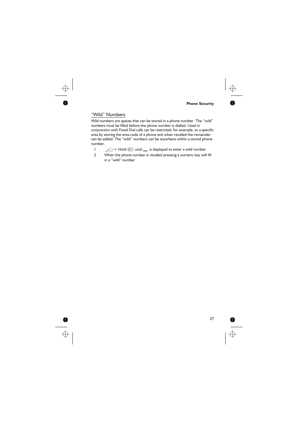 Wild” numbers | Panasonic GD76 User Manual | Page 37 / 84