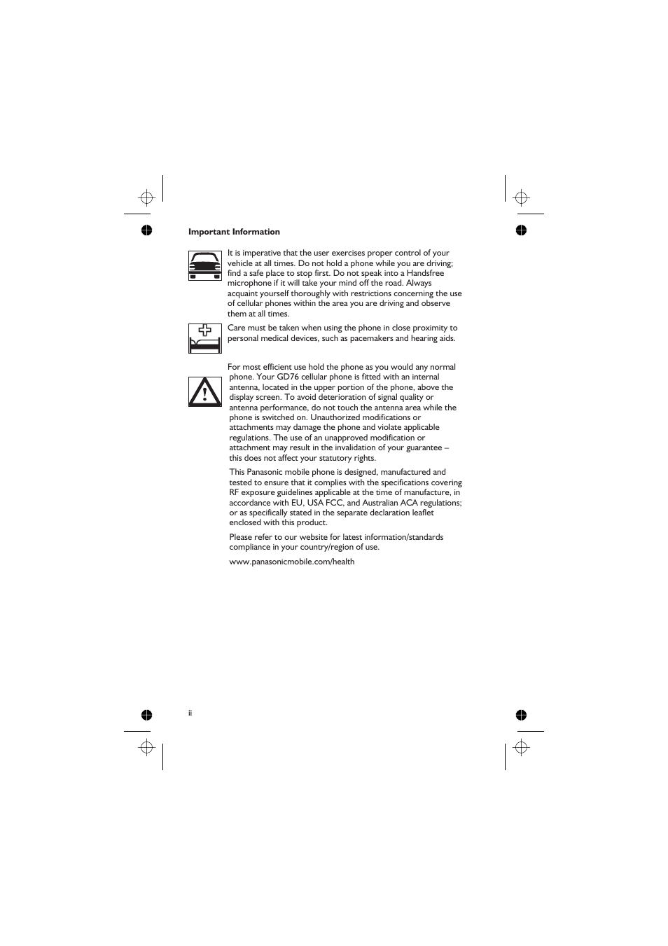 Panasonic GD76 User Manual | Page 4 / 84