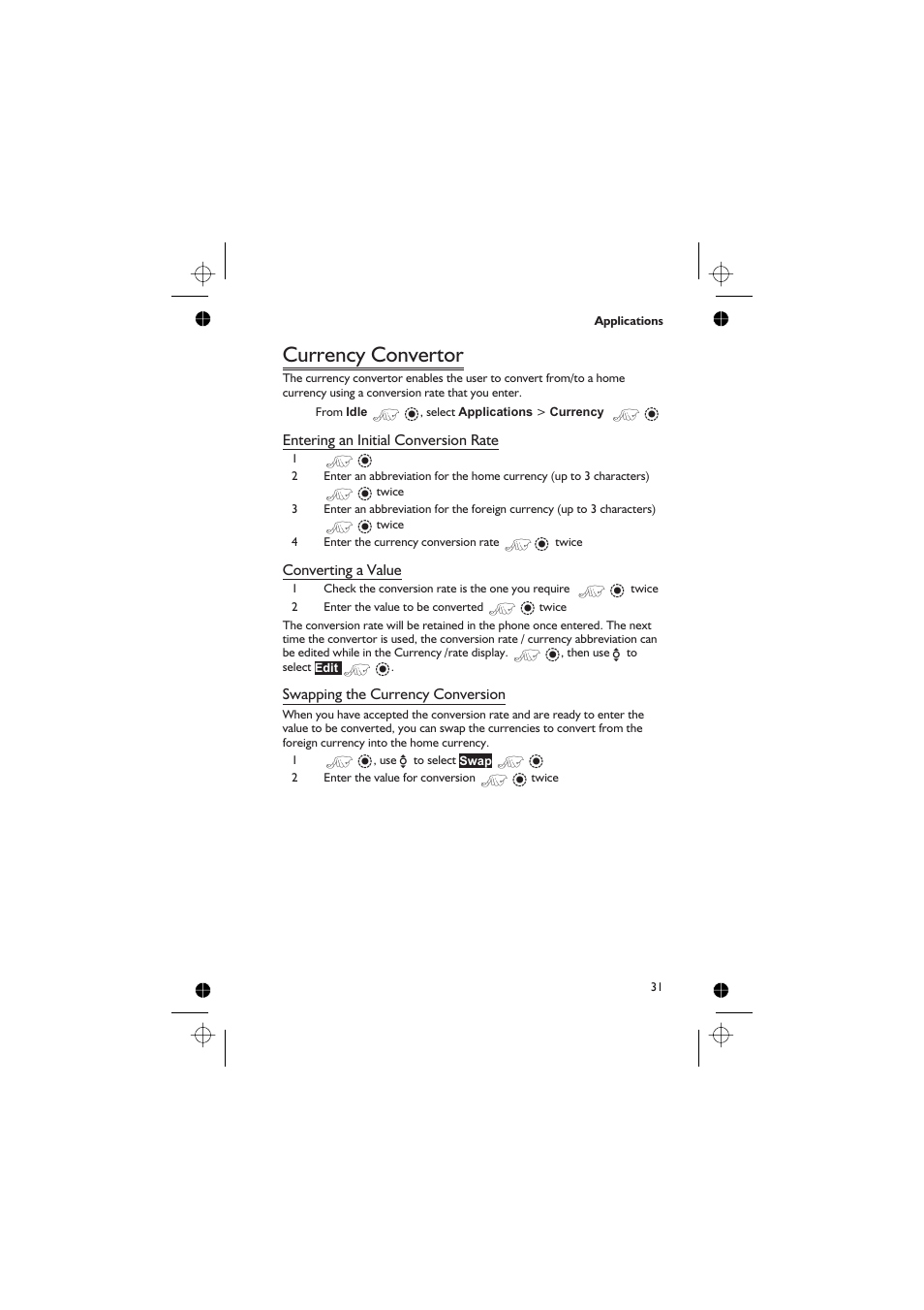 Currency convertor 31, Currency convertor | Panasonic GD76 User Manual | Page 41 / 84