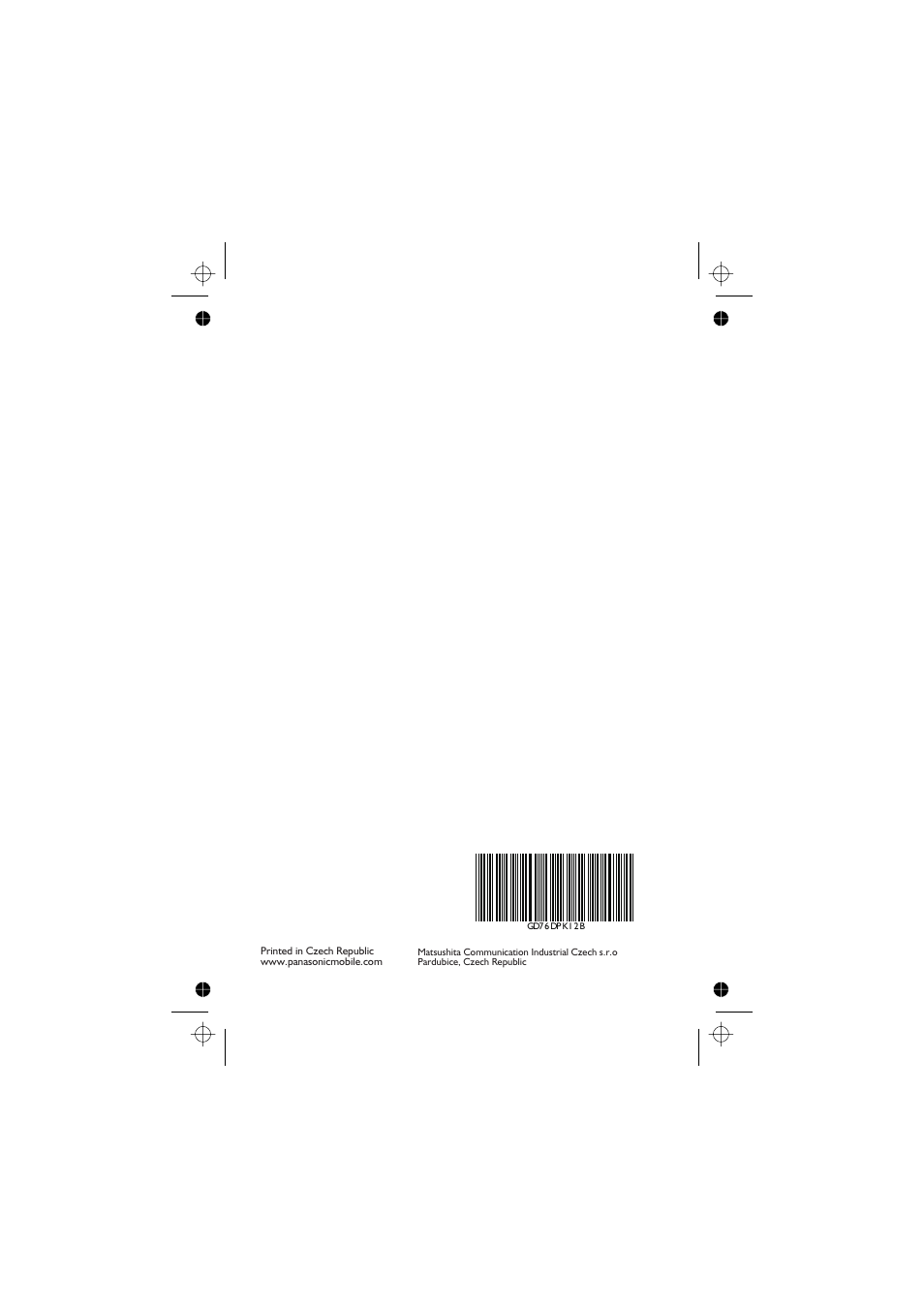 Panasonic GD76 User Manual | Page 84 / 84