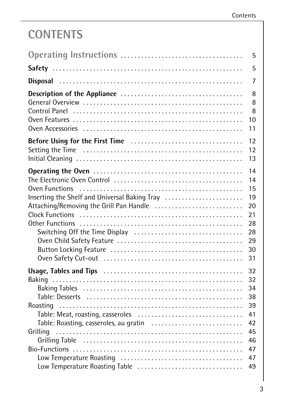 Electrolux B6100-1 User Manual | Page 3 / 76
