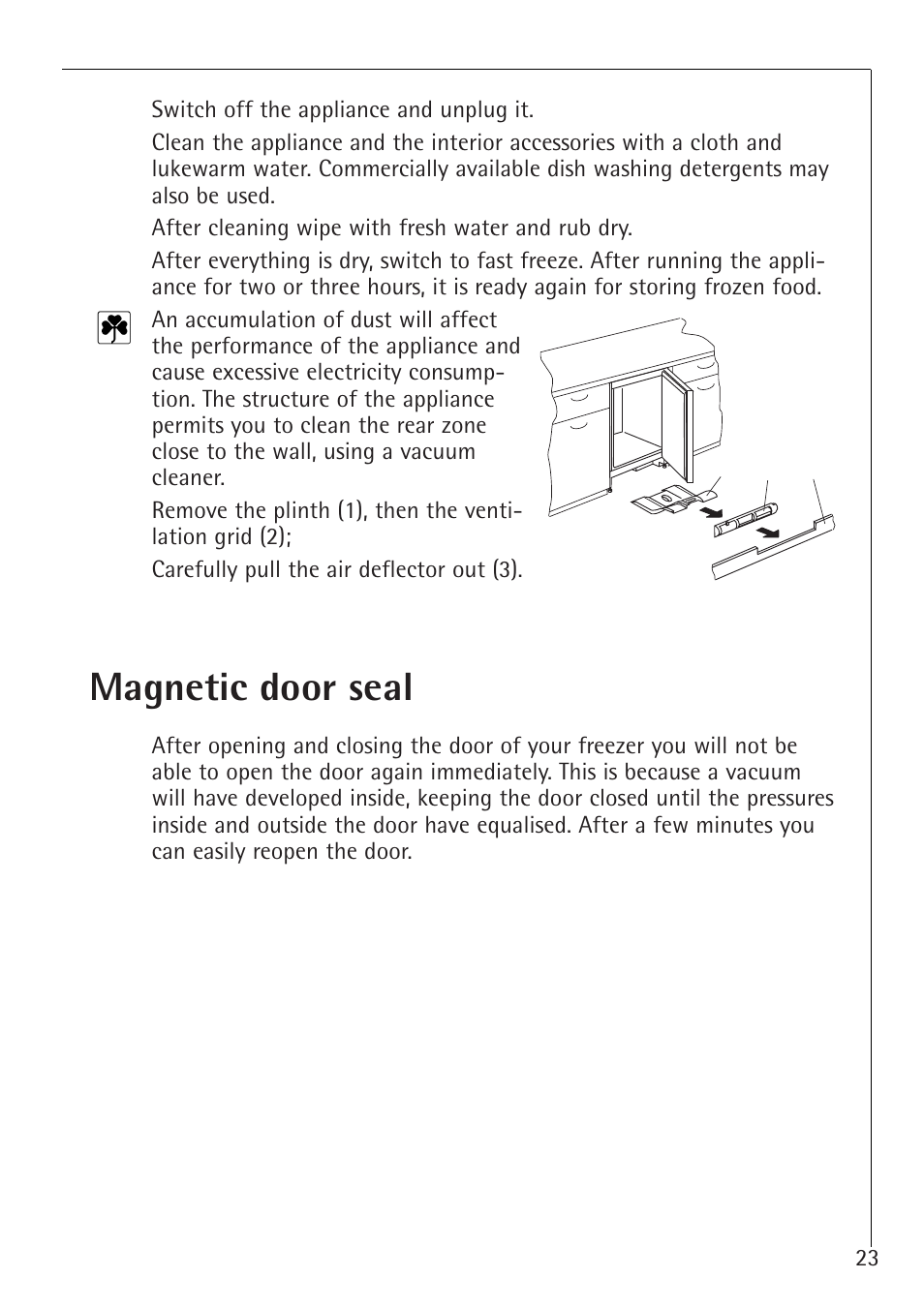 Magnetic door seal | Electrolux 1254-6 iU User Manual | Page 23 / 32