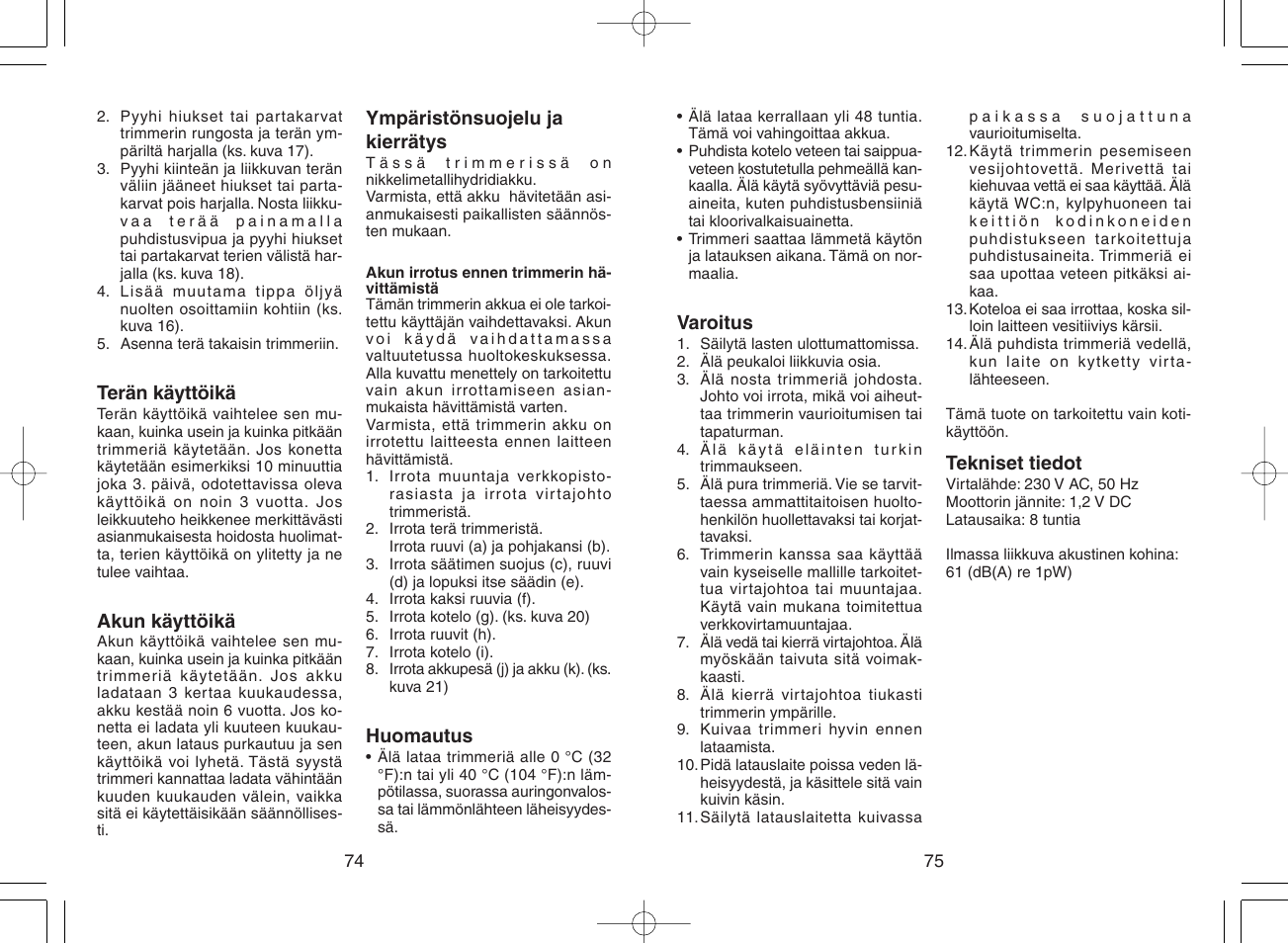 Panasonic ER217 User Manual | Page 39 / 63