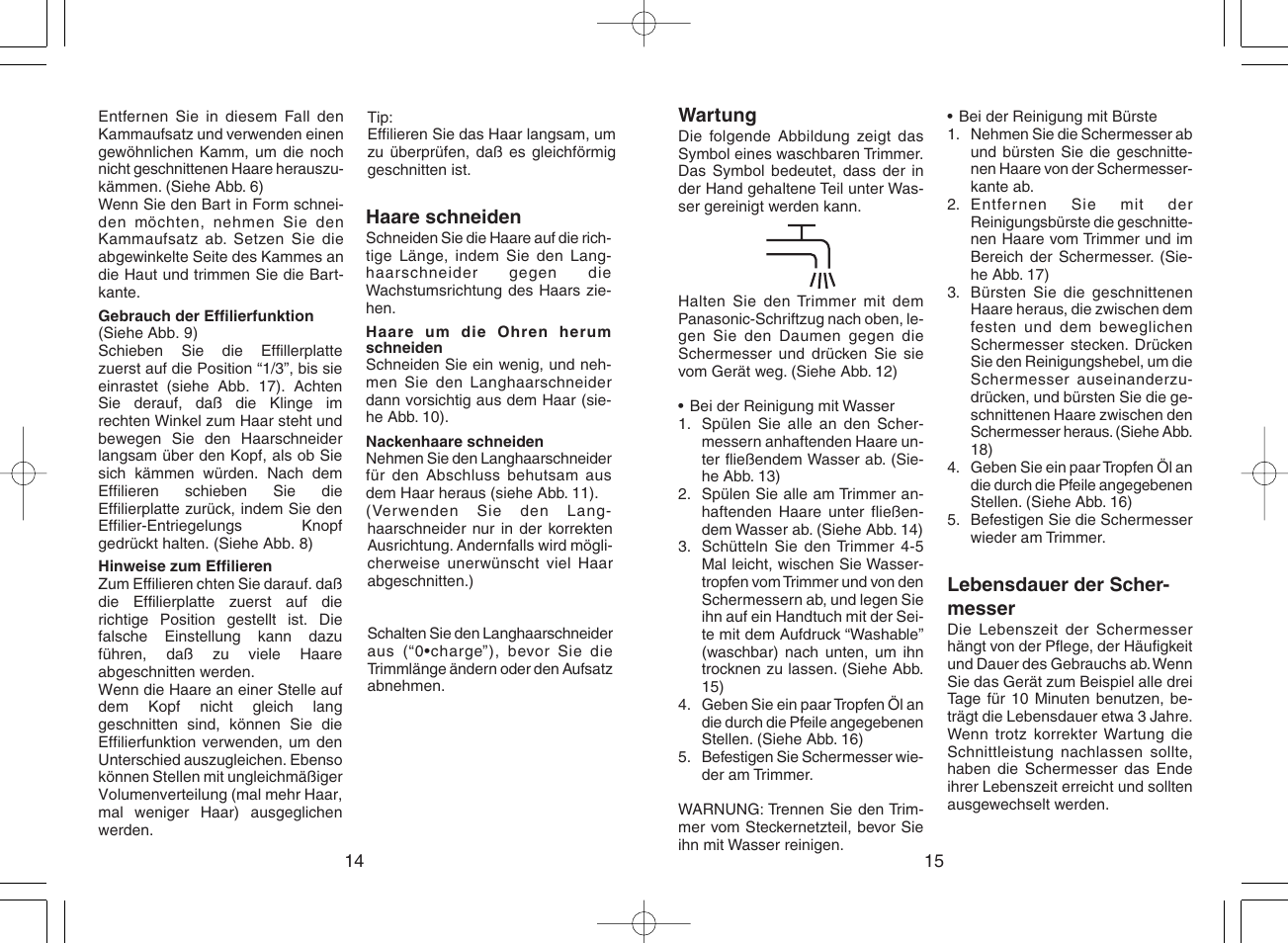 Panasonic ER217 User Manual | Page 8 / 63