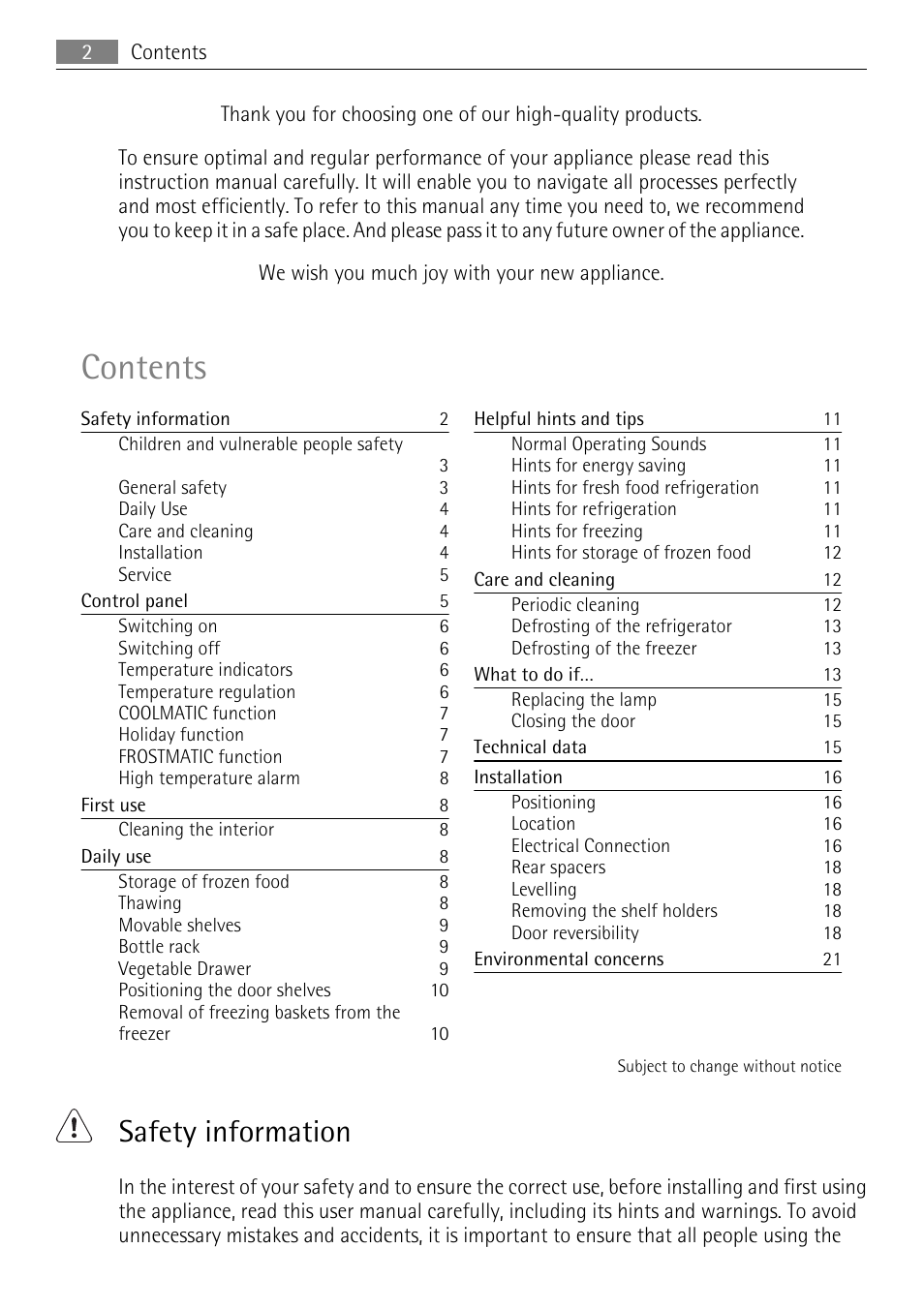 Electrolux 925033685 User Manual | Page 2 / 24