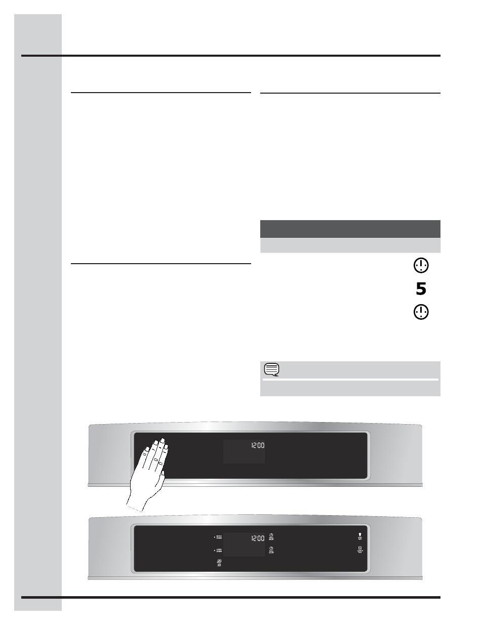 Getting started, Timers, Setting clock at power up | Wave-touch™ display modes | Electrolux WAVE-TOUCH 318205319 User Manual | Page 16 / 72