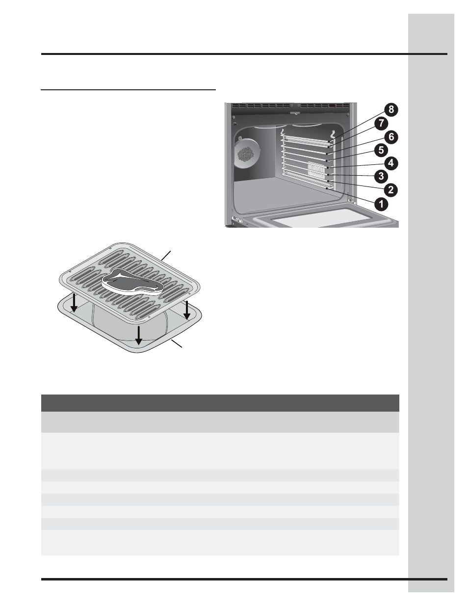 Setting lower oven controls, Setting broil | Electrolux WAVE-TOUCH 318205319 User Manual | Page 35 / 72