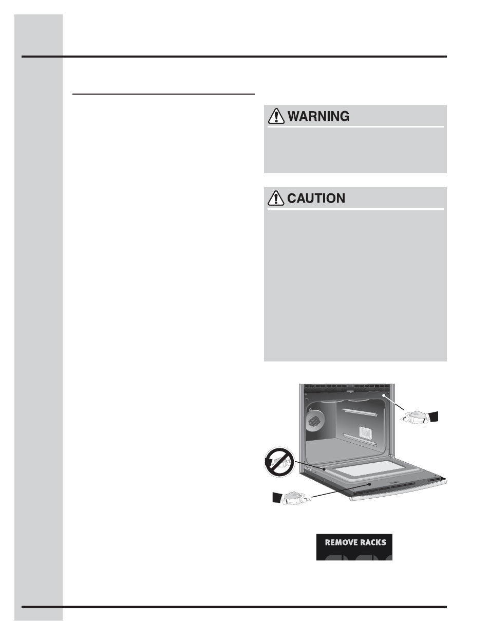 Lower oven self-clean, Before starting self-clean | Electrolux WAVE-TOUCH 318205319 User Manual | Page 58 / 72