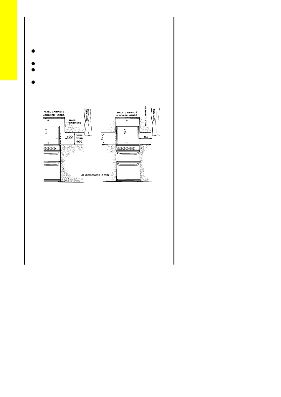 Positioning, Appliance dimensions | Electrolux CSIG 417 User Manual | Page 32 / 48
