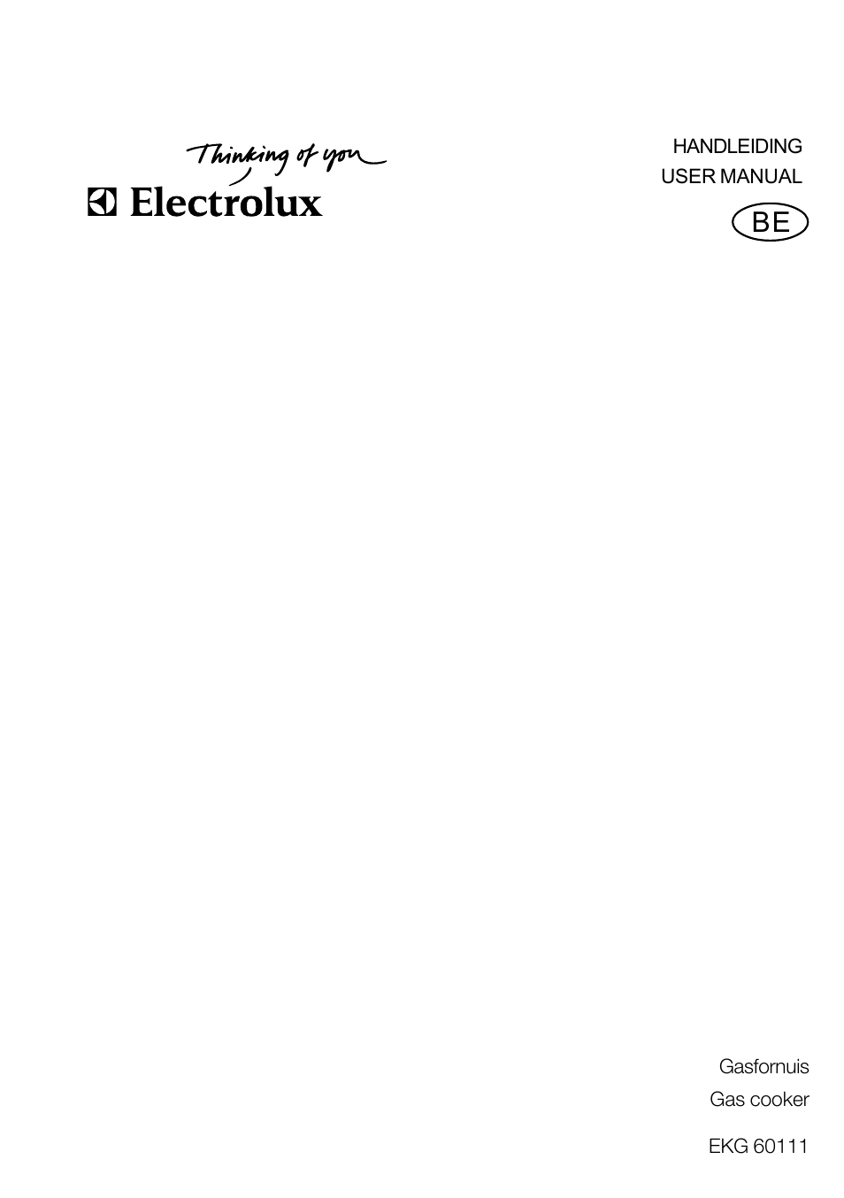 Electrolux EKG 60111 User Manual | 84 pages