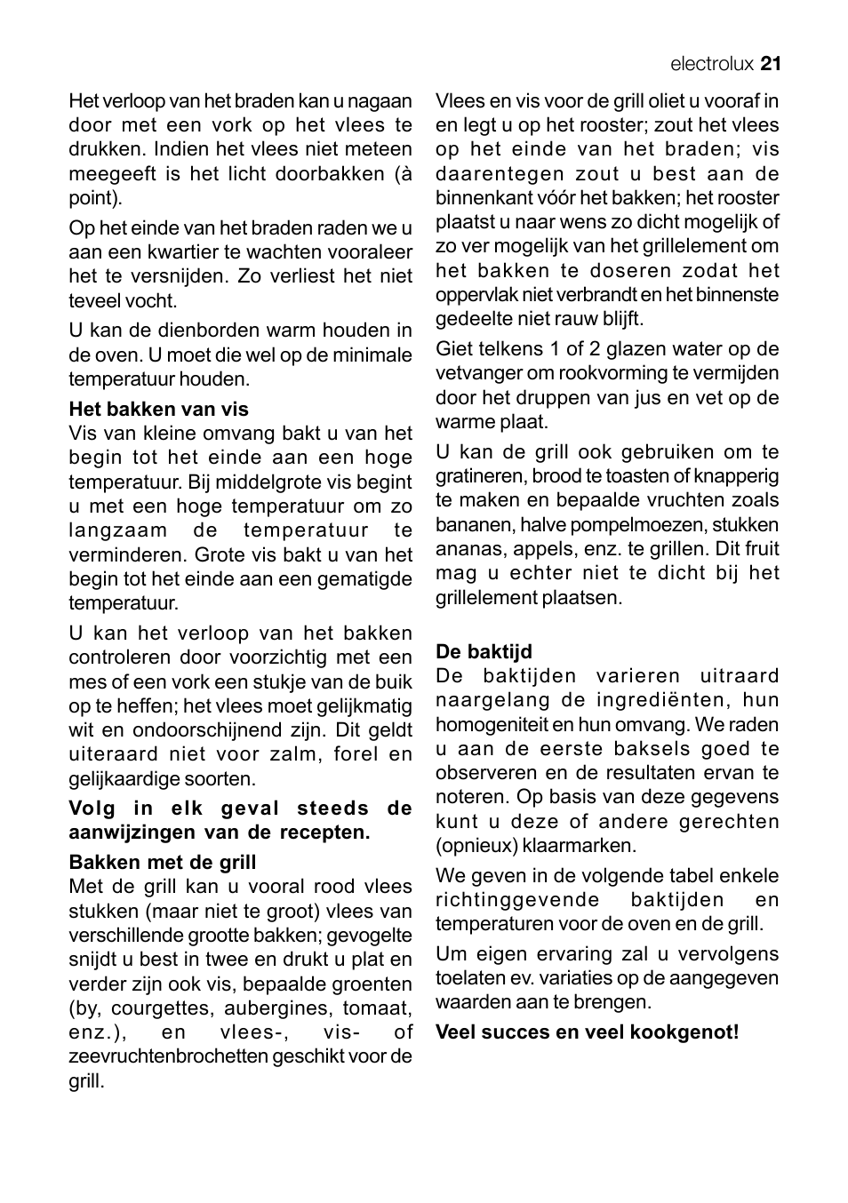 Electrolux EKG 60111 User Manual | Page 21 / 84