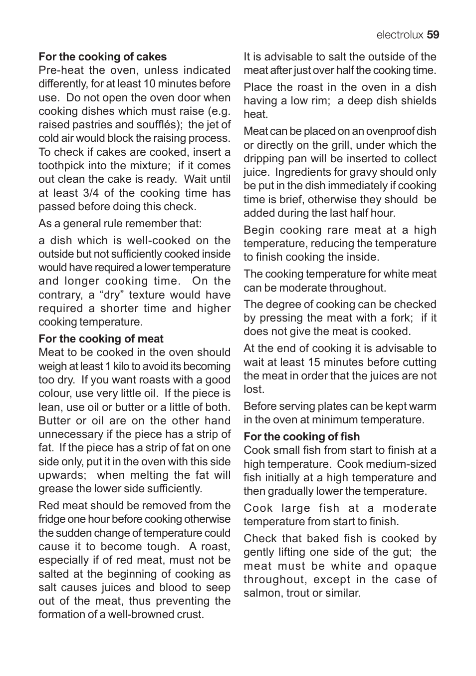 Electrolux EKG 60111 User Manual | Page 59 / 84