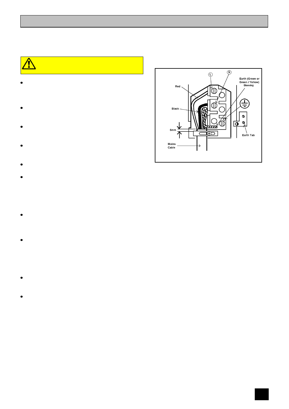 Installation instructions, Connecting to the mains terminal | Electrolux 5210 BU User Manual | Page 61 / 68