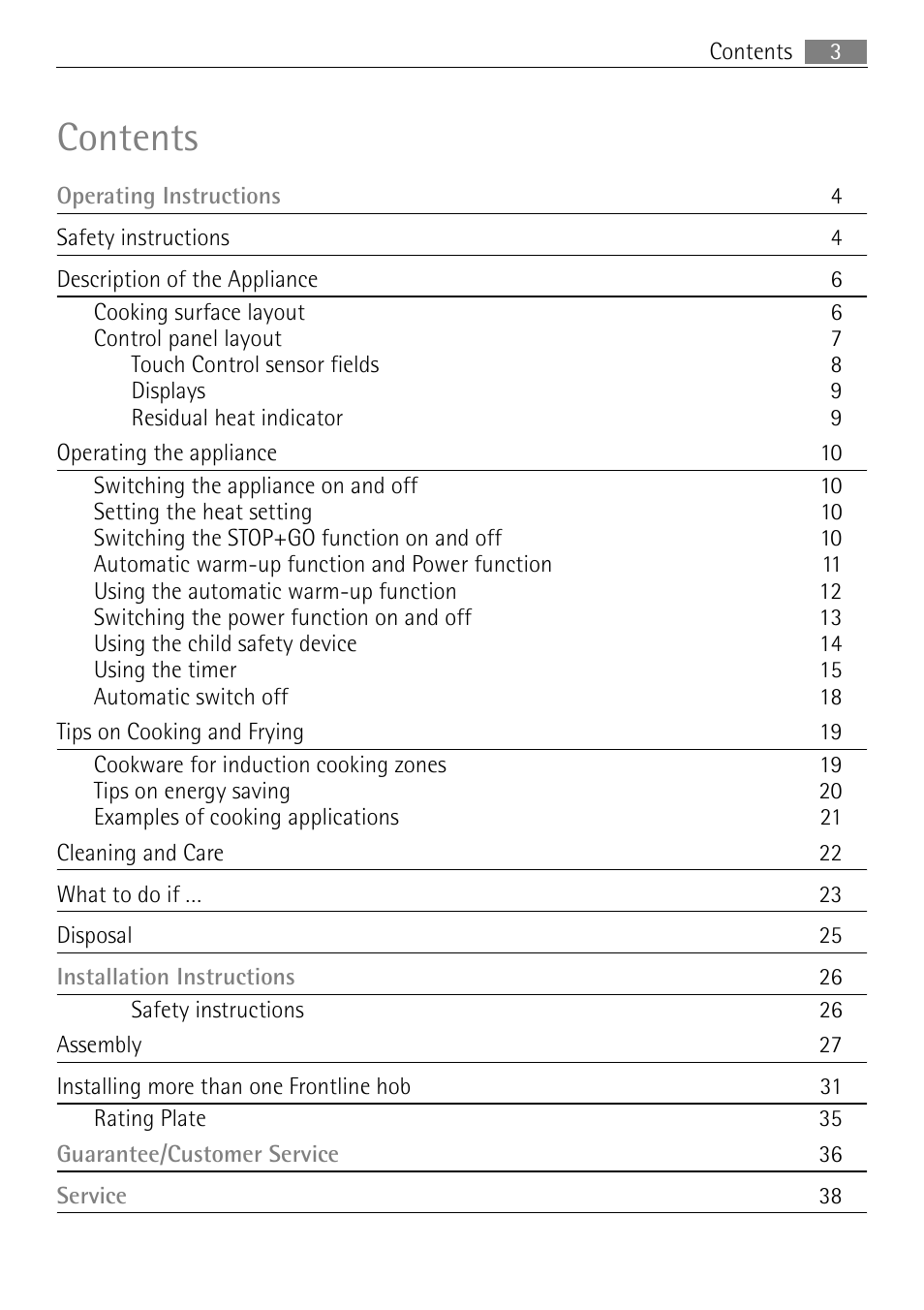 Electrolux FM 7803 K-AN User Manual | Page 3 / 40