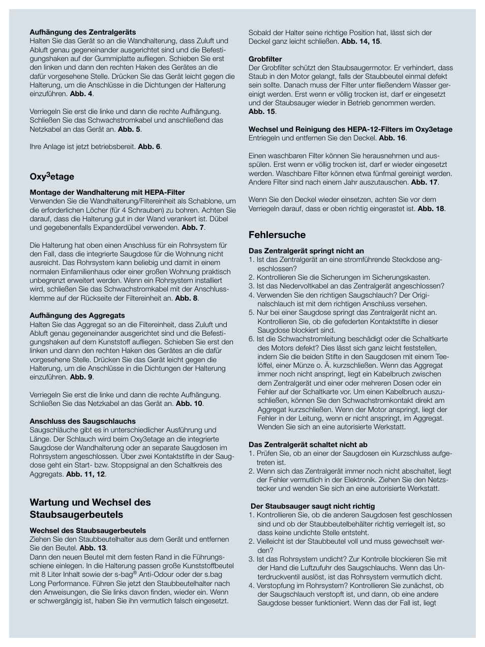 Fehlersuche, Wartung und wechsel des staubsaugerbeutels | Electrolux ZCV750W User Manual | Page 21 / 40