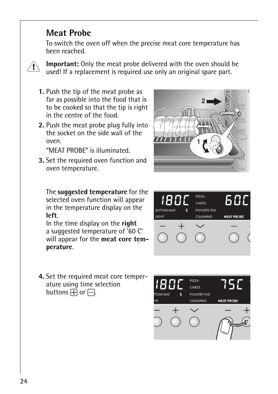 Meat probe | Electrolux COMPETENCE B8100-1 User Manual | Page 24 / 72