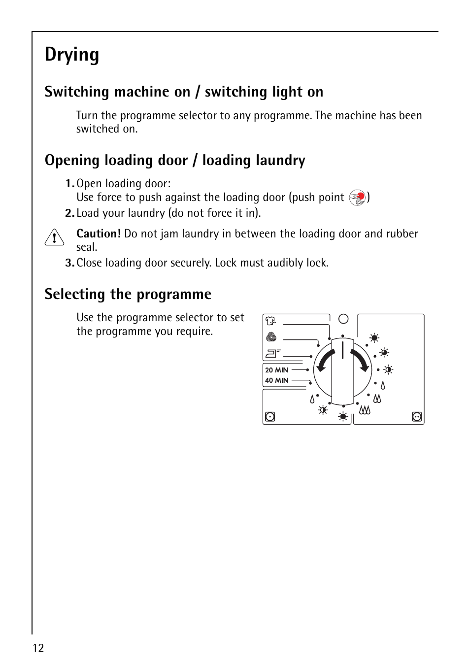 Drying | Electrolux 5540 User Manual | Page 12 / 32