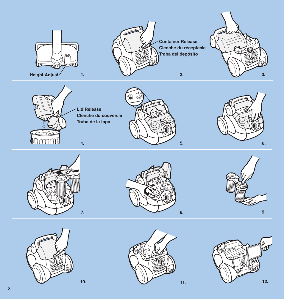 Electrolux CANISTER User Manual | Page 8 / 16