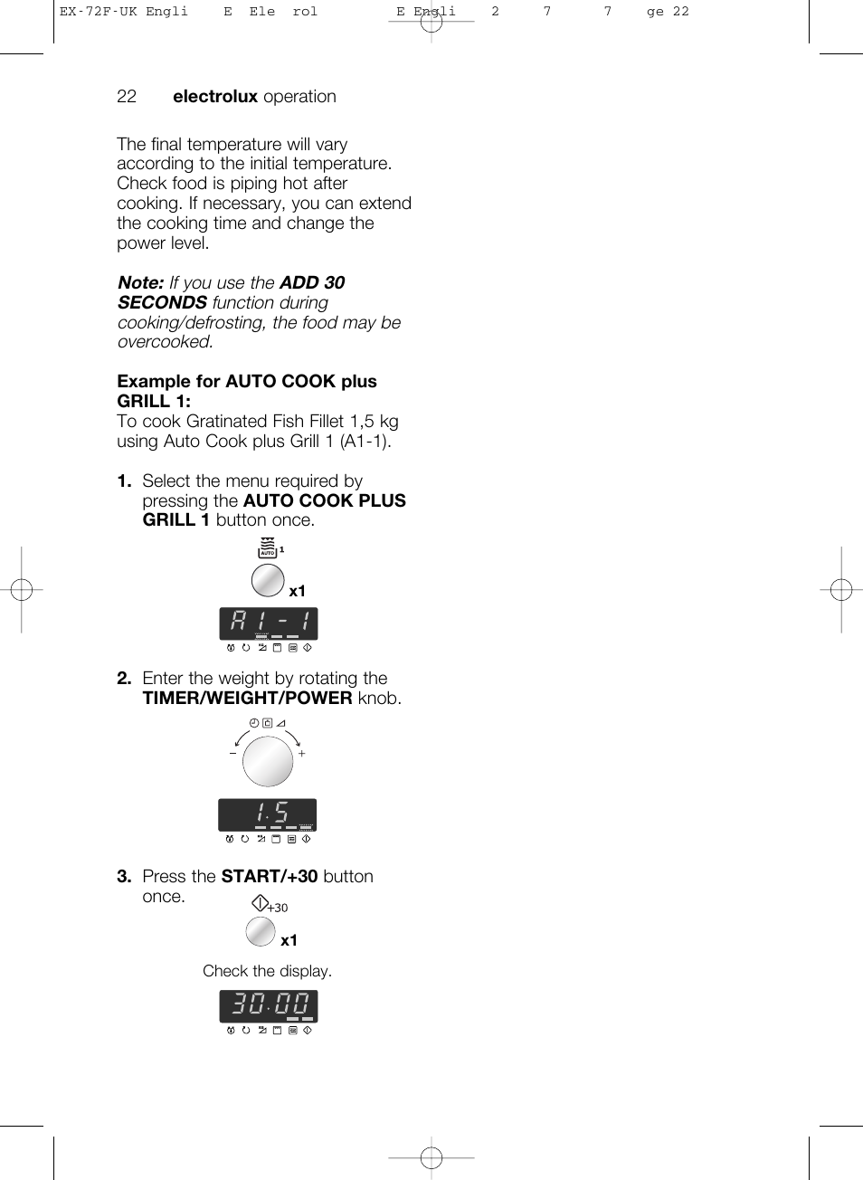 Electrolux EMS26405 User Manual | Page 22 / 52