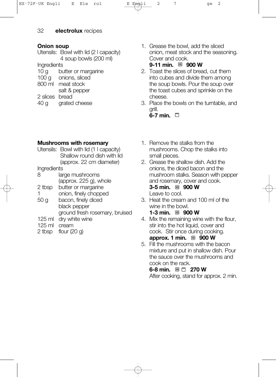 Electrolux EMS26405 User Manual | Page 32 / 52