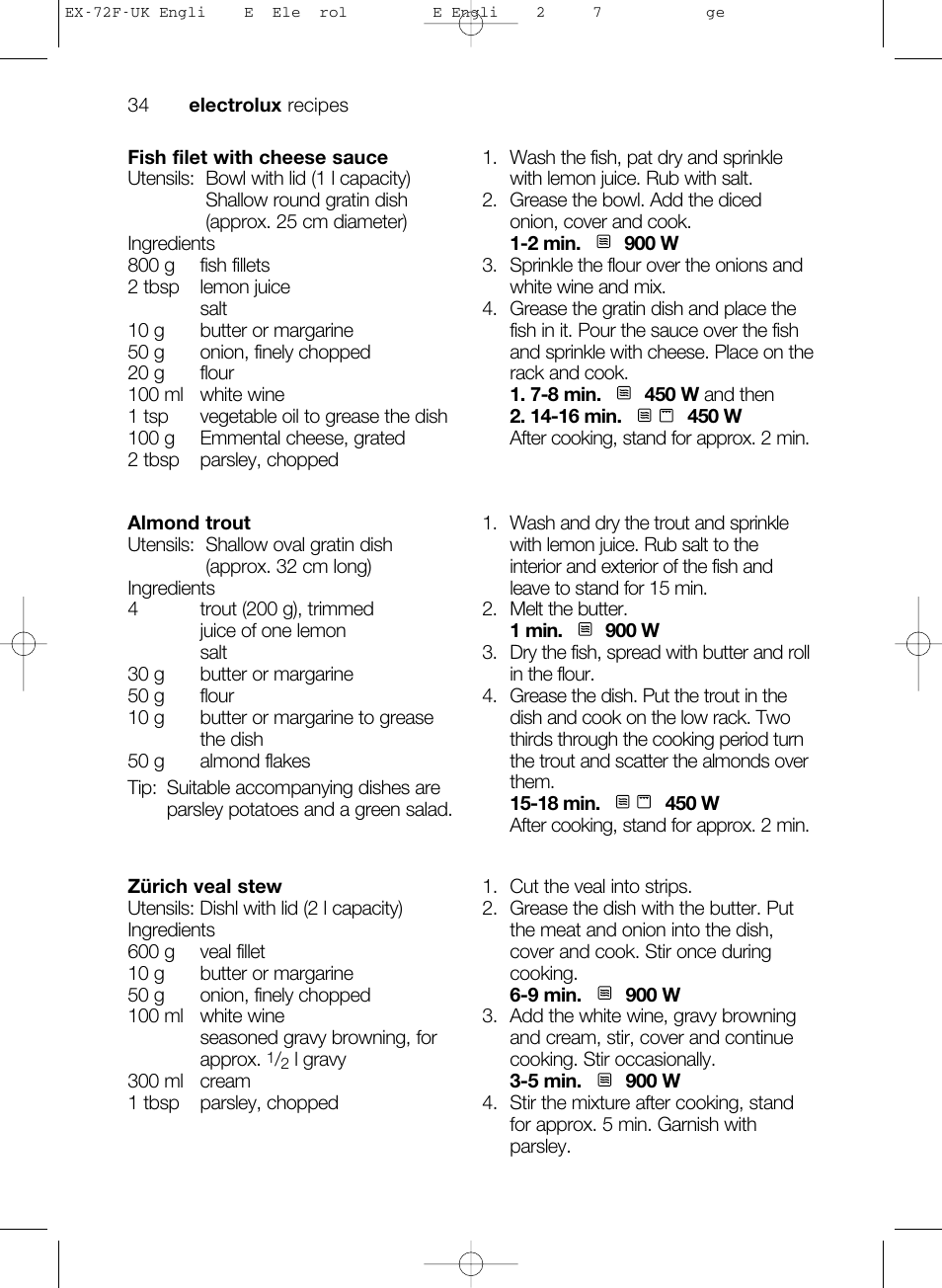 Electrolux EMS26405 User Manual | Page 34 / 52