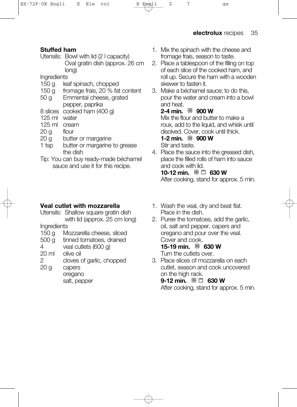 Electrolux EMS26405 User Manual | Page 35 / 52