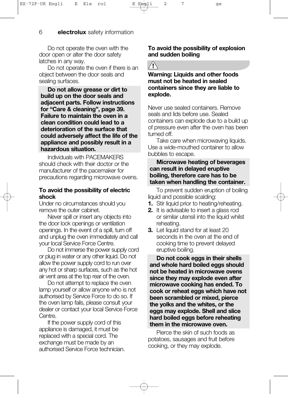 Electrolux EMS26405 User Manual | Page 6 / 52