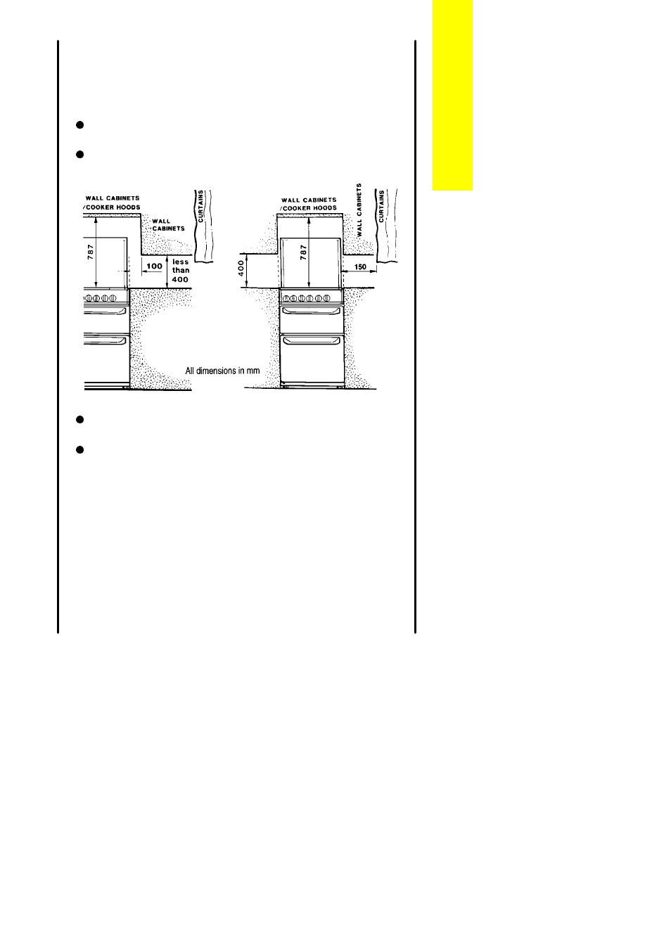 Positioning, Appliance dimensions | Electrolux DDO60GA User Manual | Page 33 / 52