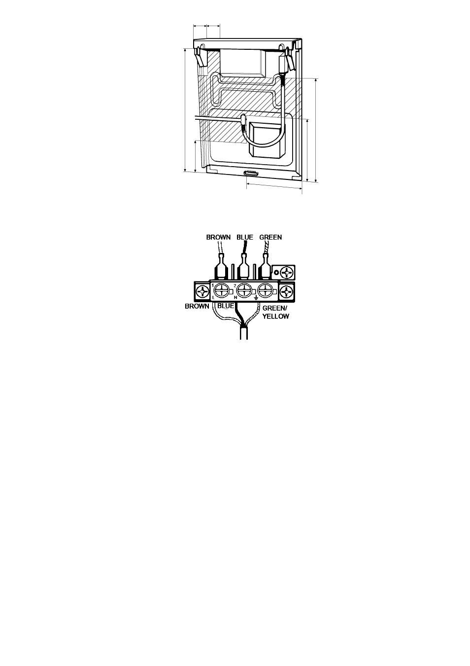 Connecting to gas, Connection to the electricity supply | Electrolux DDO60GA User Manual | Page 45 / 52