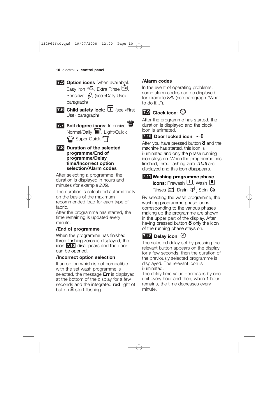 Electrolux EWG 14750 W User Manual | Page 10 / 44
