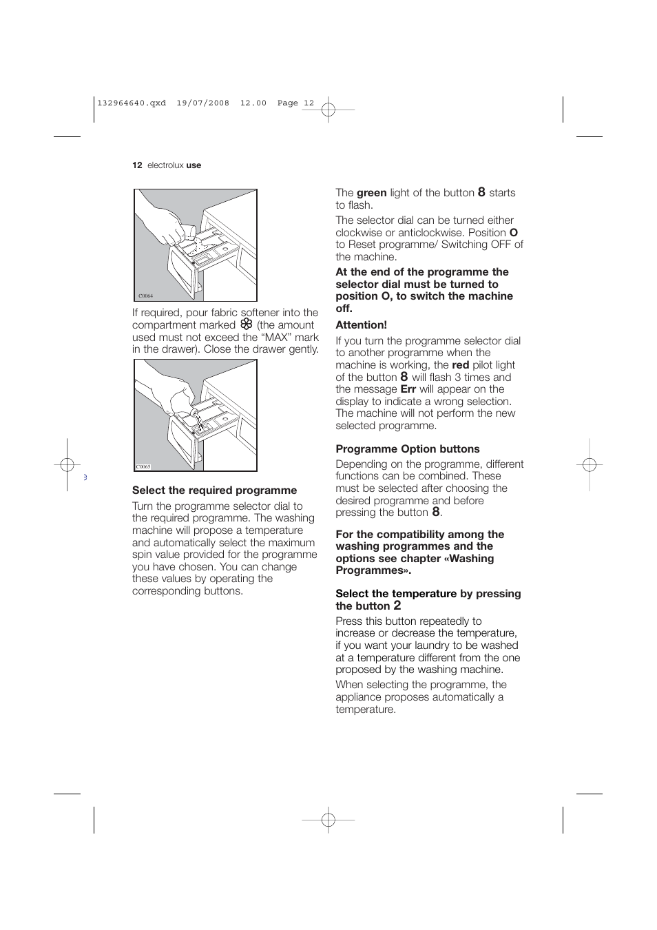 Electrolux EWG 14750 W User Manual | Page 12 / 44