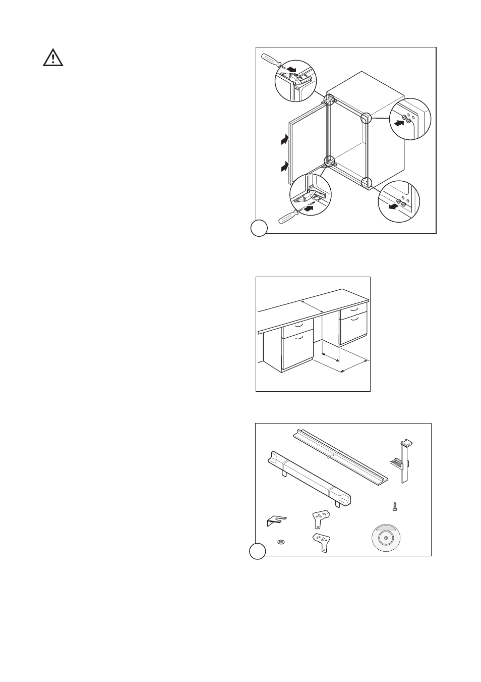 Building the appliance in under a worktop | Electrolux 2222 740-55 User Manual | Page 16 / 24