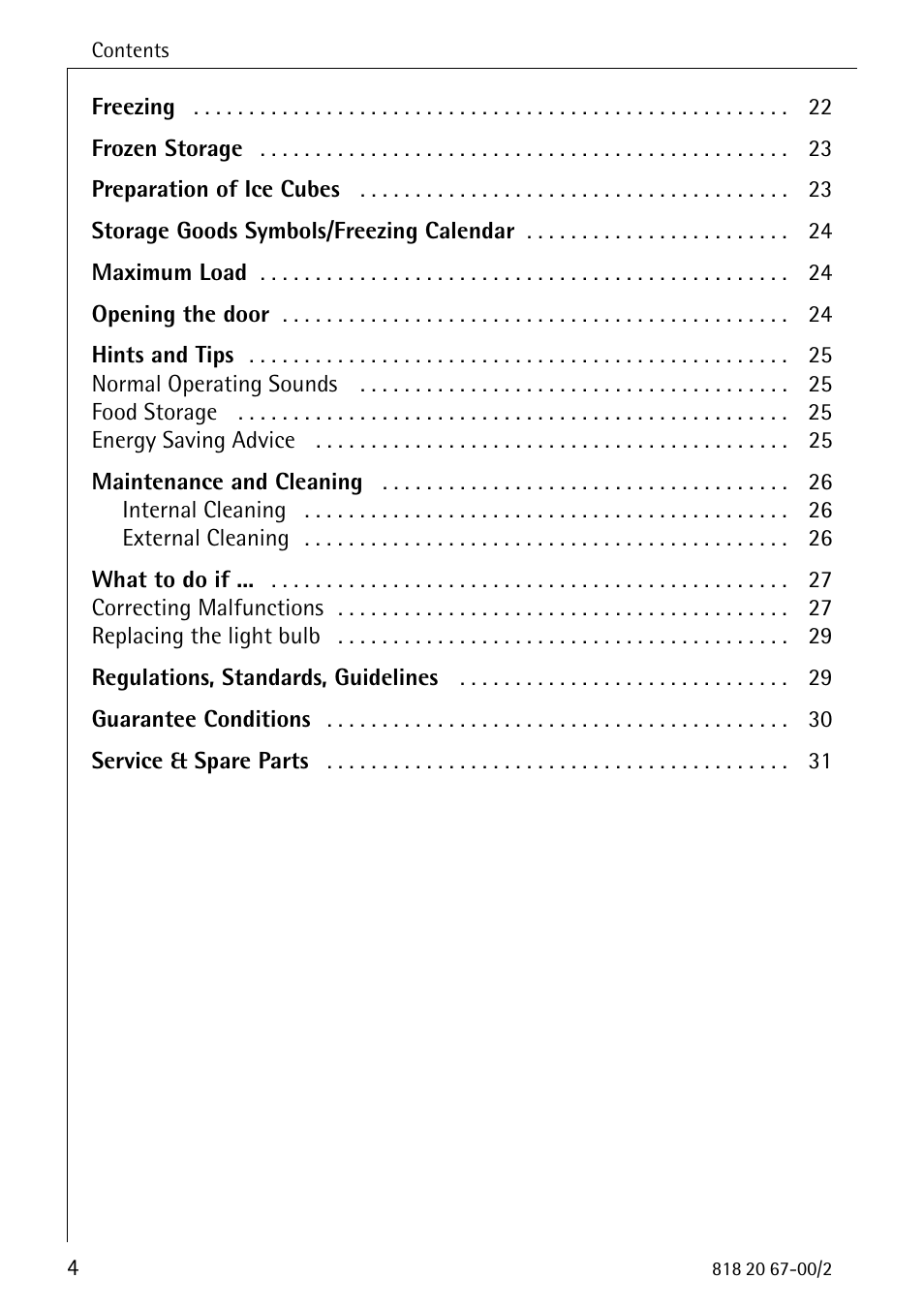 Electrolux 2498-6 GA User Manual | Page 4 / 32