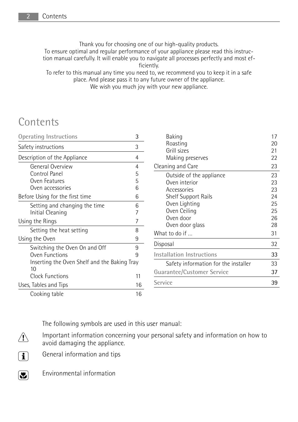 Electrolux E1101-5 User Manual | Page 2 / 40