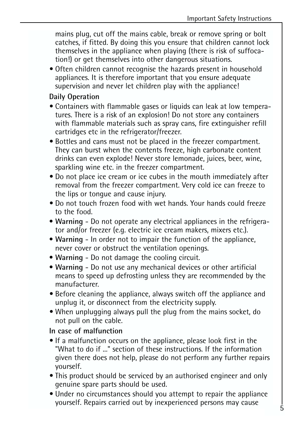 Electrolux 64150 TK User Manual | Page 5 / 28