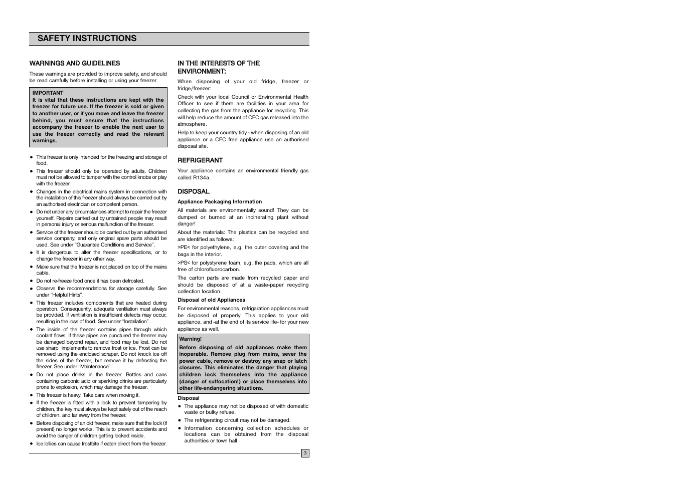 Safety instructions | Electrolux EC 1109N User Manual | Page 3 / 12