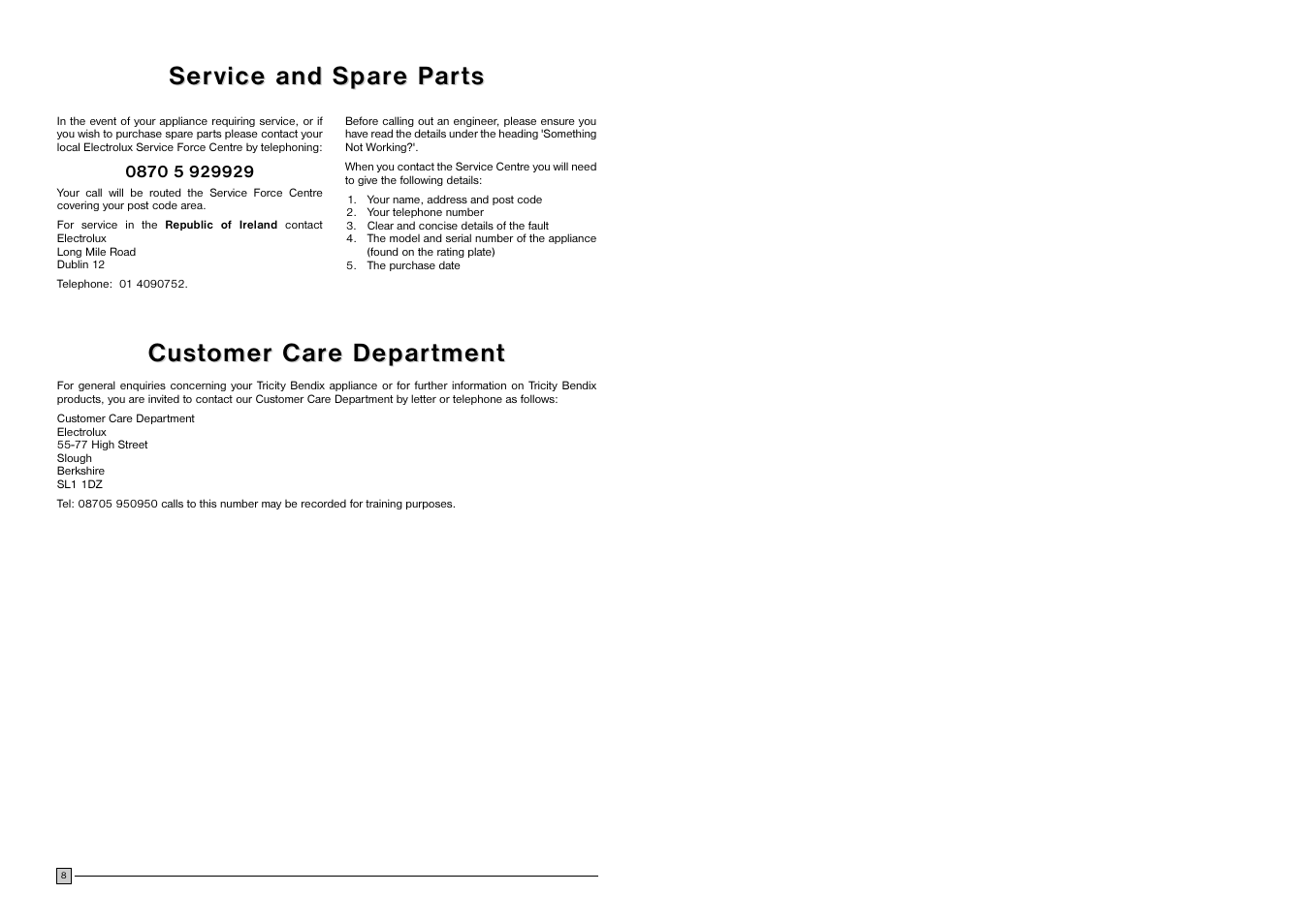 Electrolux EC 1109N User Manual | Page 8 / 12