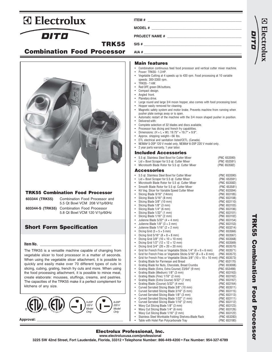 Electrolux Dito 603344-S User Manual | 2 pages