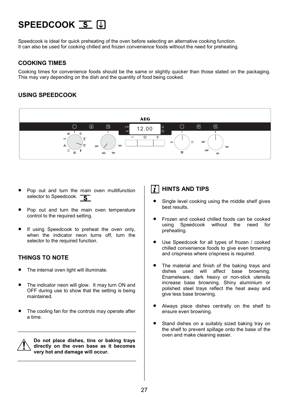 Speedcook | Electrolux D4101-4 User Manual | Page 27 / 48