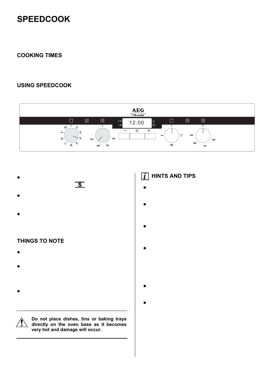 Speedcook | Electrolux D4101-5 User Manual | Page 26 / 44