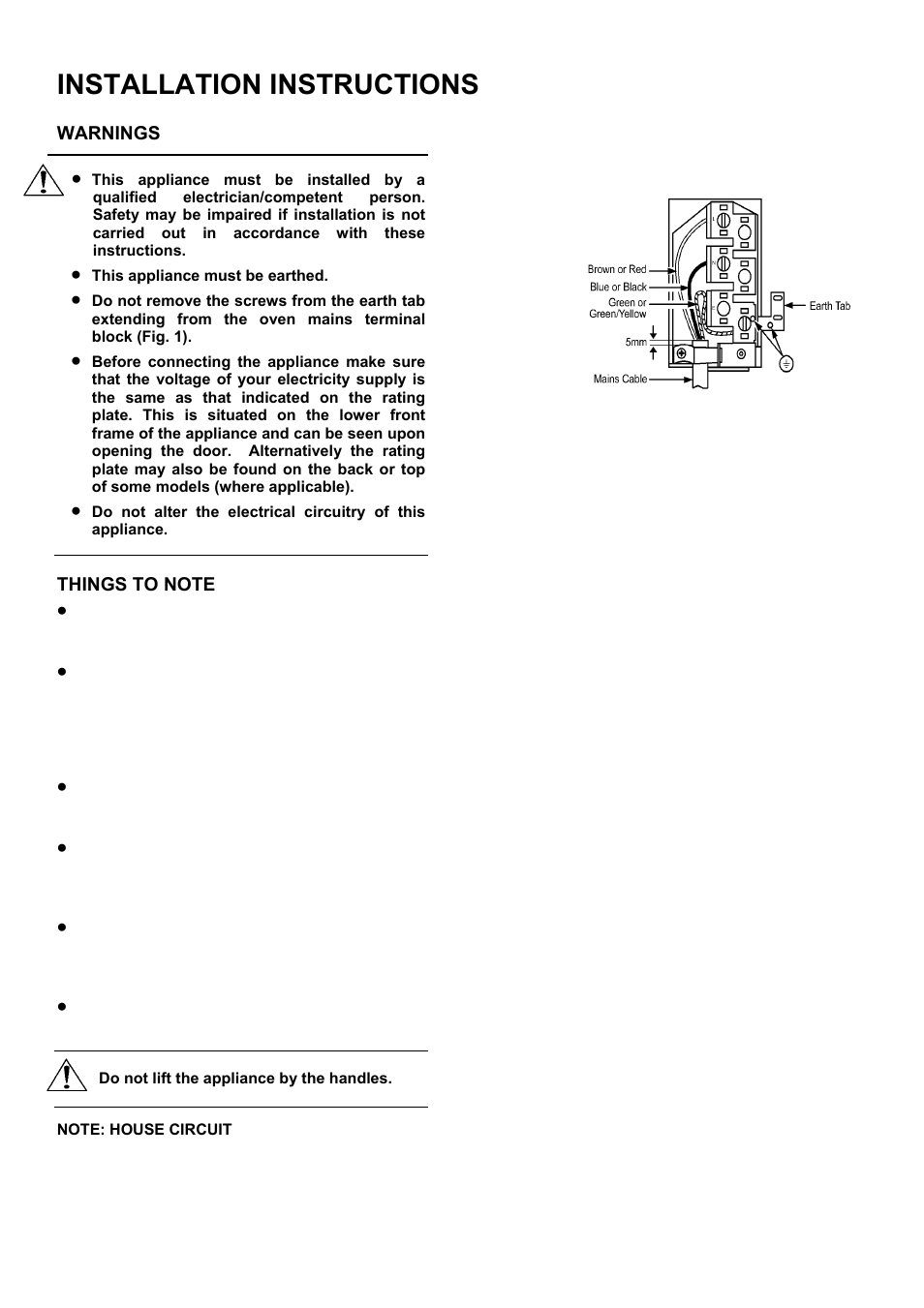 Installation instructions | Electrolux D4101-5 User Manual | Page 38 / 44