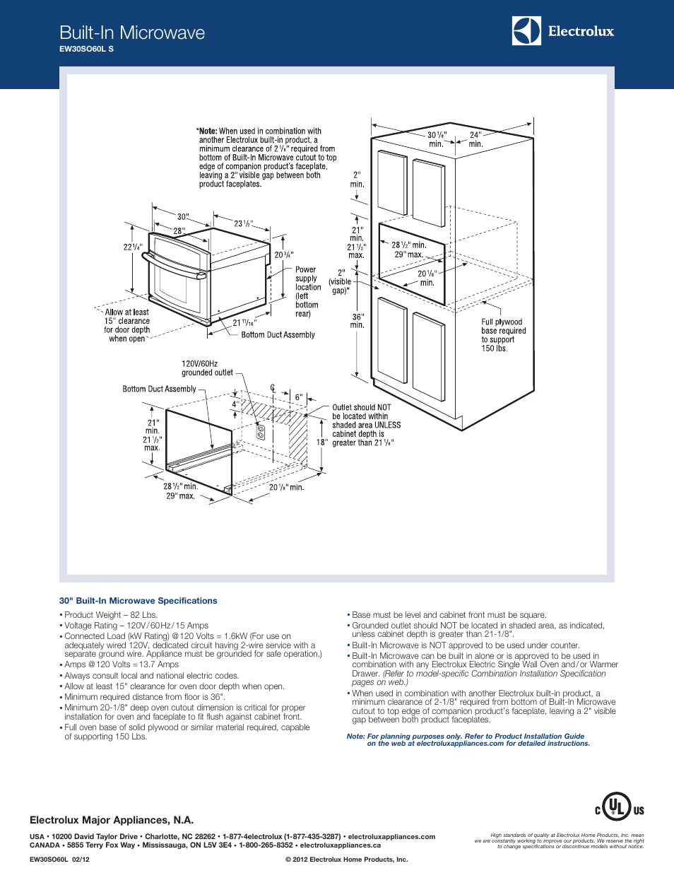 Built-in microwave | Electrolux Built-in Microwave EW30SO60L S User Manual | Page 2 / 7