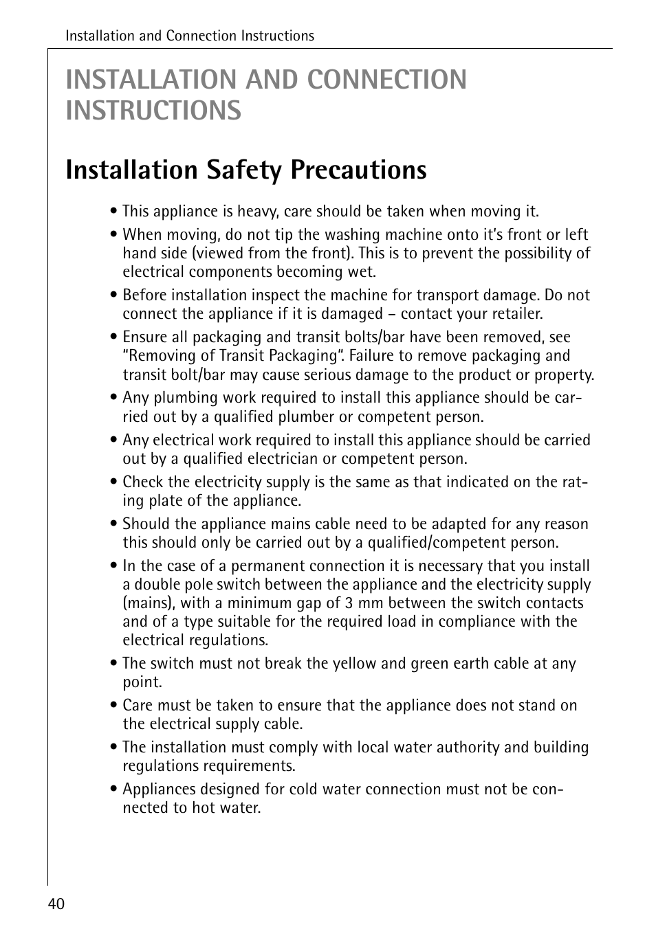Electrolux 86720 User Manual | Page 40 / 52