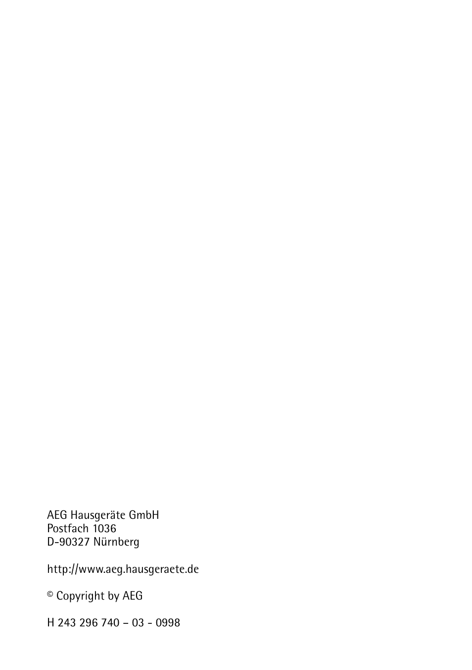 Electrolux 86720 User Manual | Page 52 / 52
