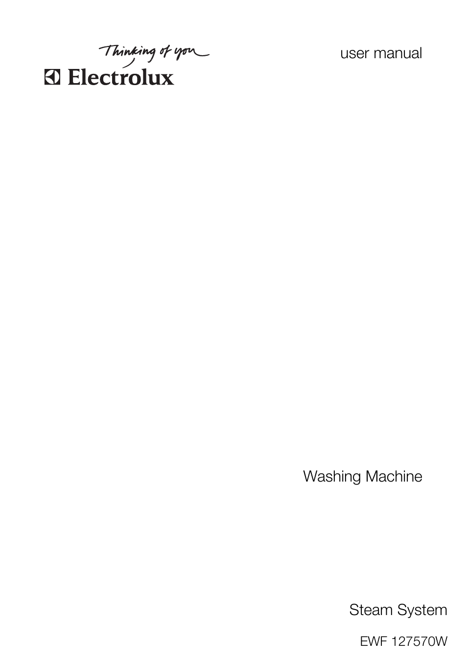 Electrolux EWF 127570W User Manual | 28 pages