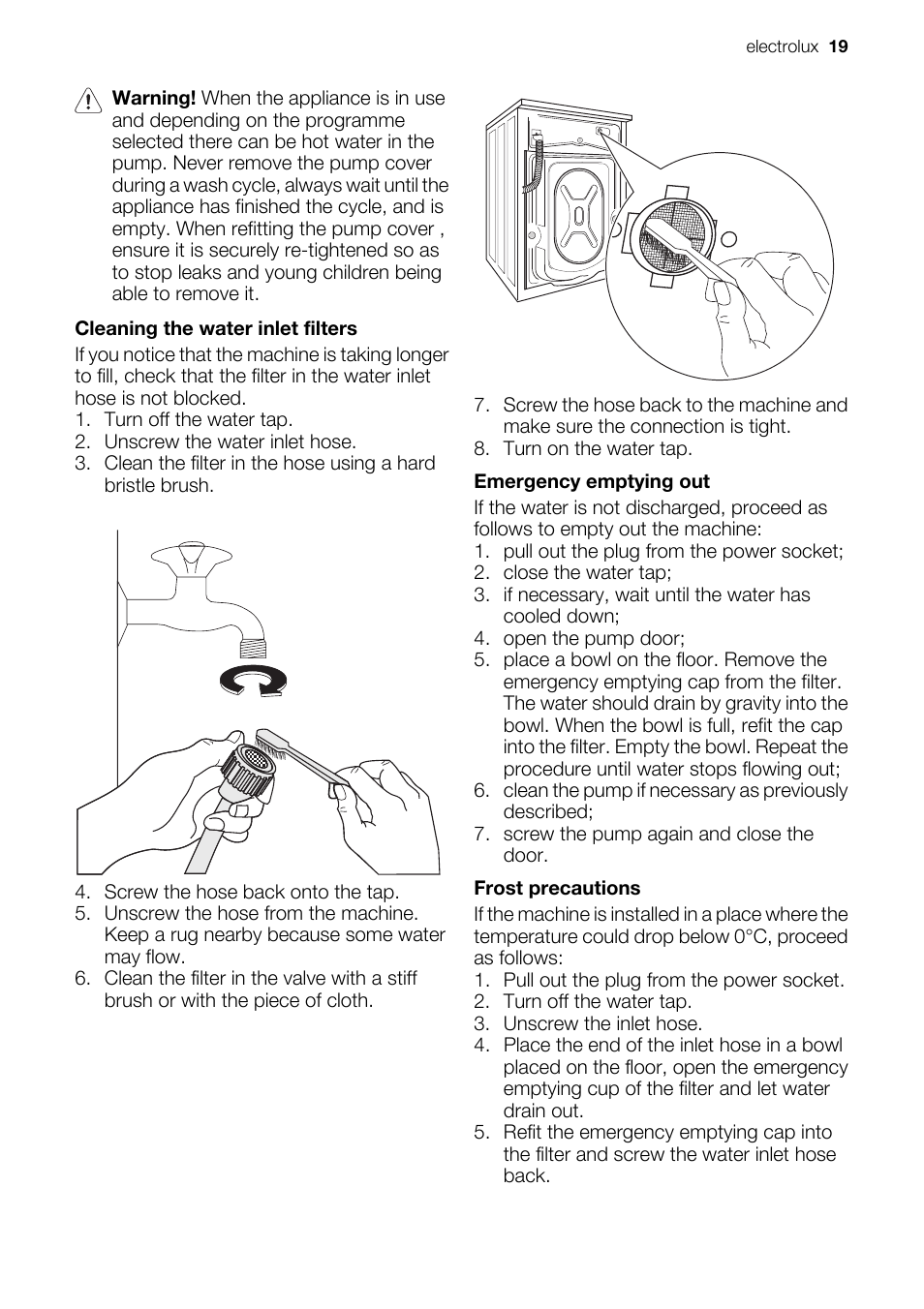 Electrolux EWF 127570W User Manual | Page 19 / 28