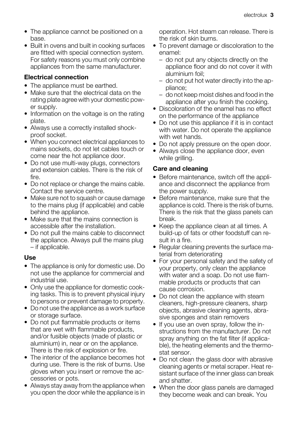Electrolux EOB51000 User Manual | Page 3 / 24