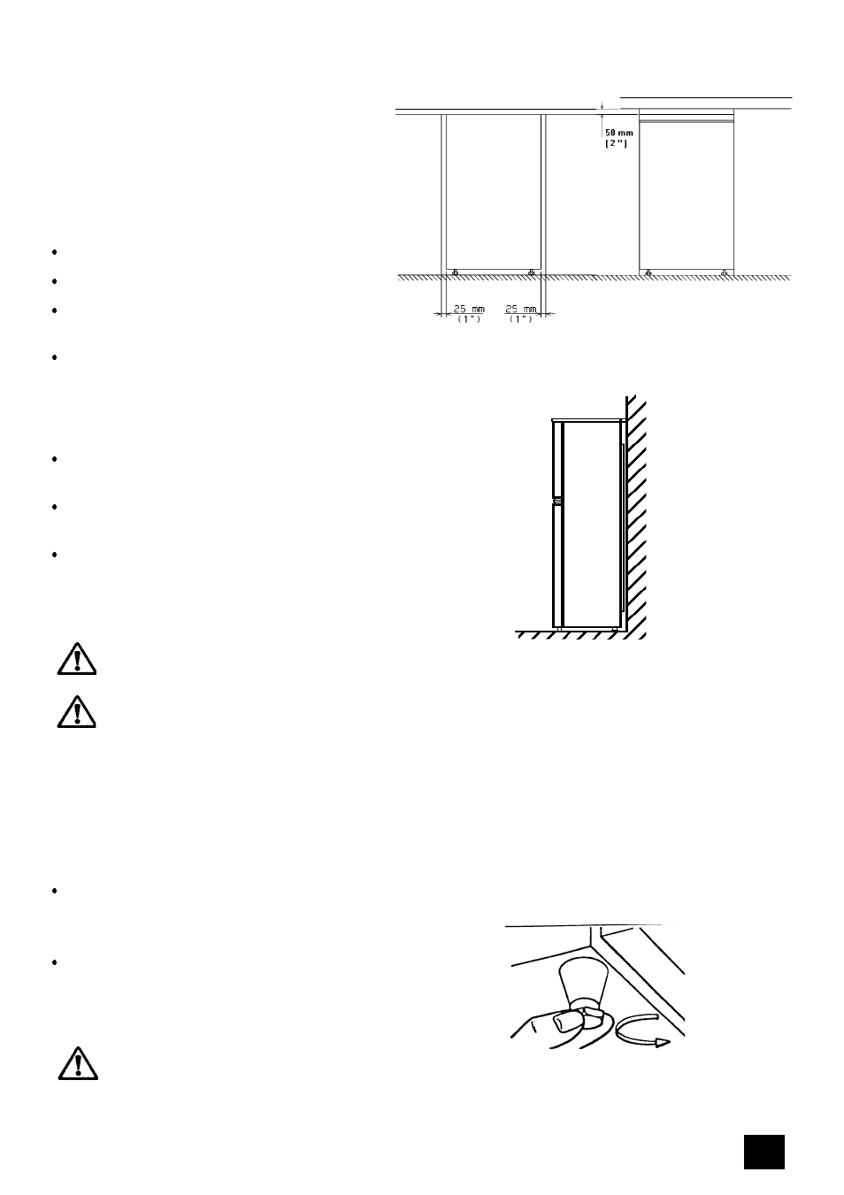 Installation requirements, Ventilation requirements, Levelling | Electrolux ER 7656B User Manual | Page 19 / 24