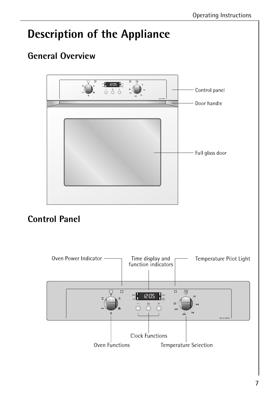 Description of the appliance | Electrolux B2100-1 User Manual | Page 7 / 56